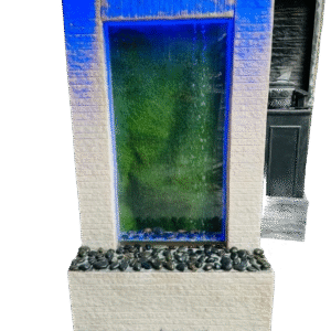 LED Glass Wall Mounted Waterfall Fountain