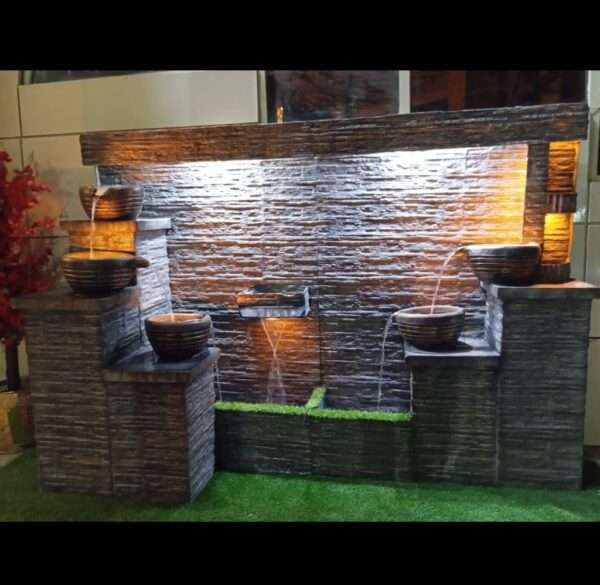 Modern Tiered Bowl Fountain with LED Backlight