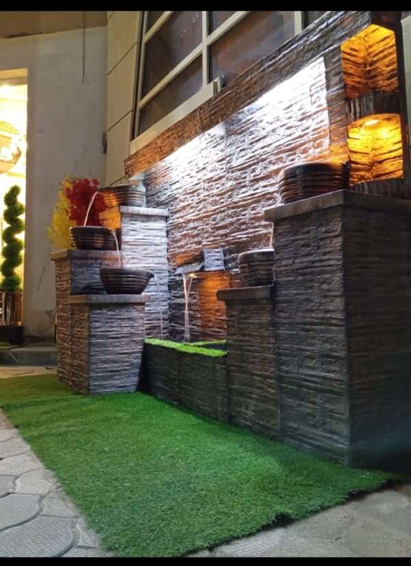 Modern Tiered Bowl Fountain with LED Backlight - Image 3
