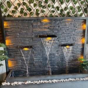 Triple-Spout Designer Wall Mounted Fountain