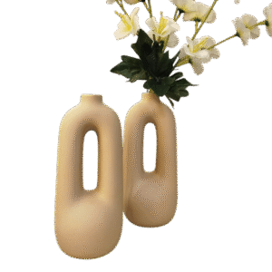 Beige Capsule Hollow Vase Large Set